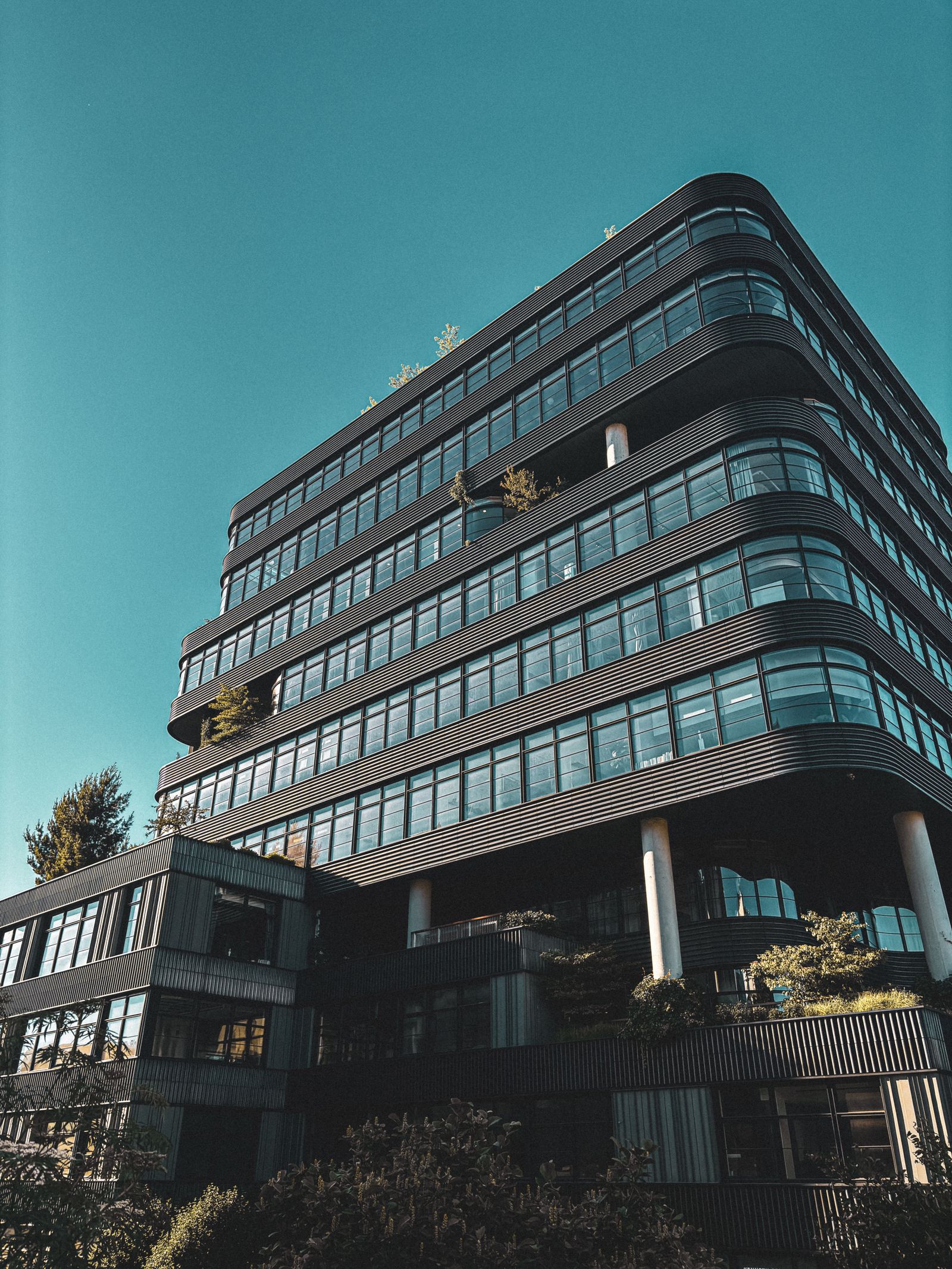 Modern chambers building facade