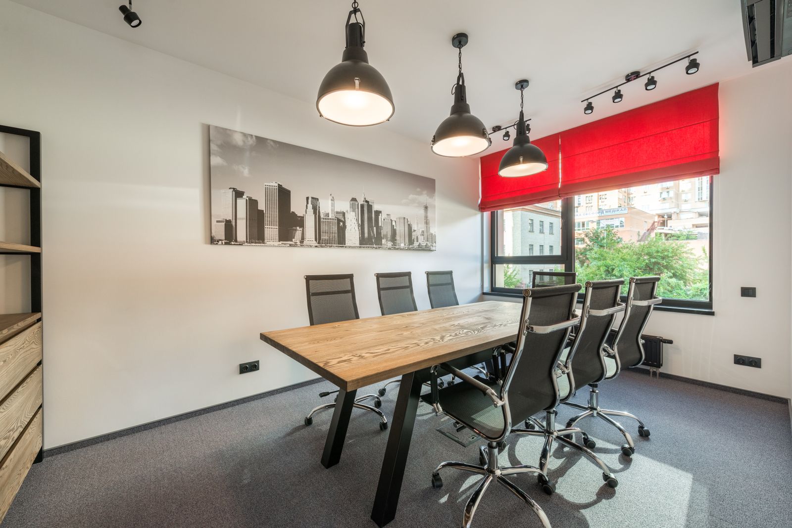 Conference room used for client strategy sessions