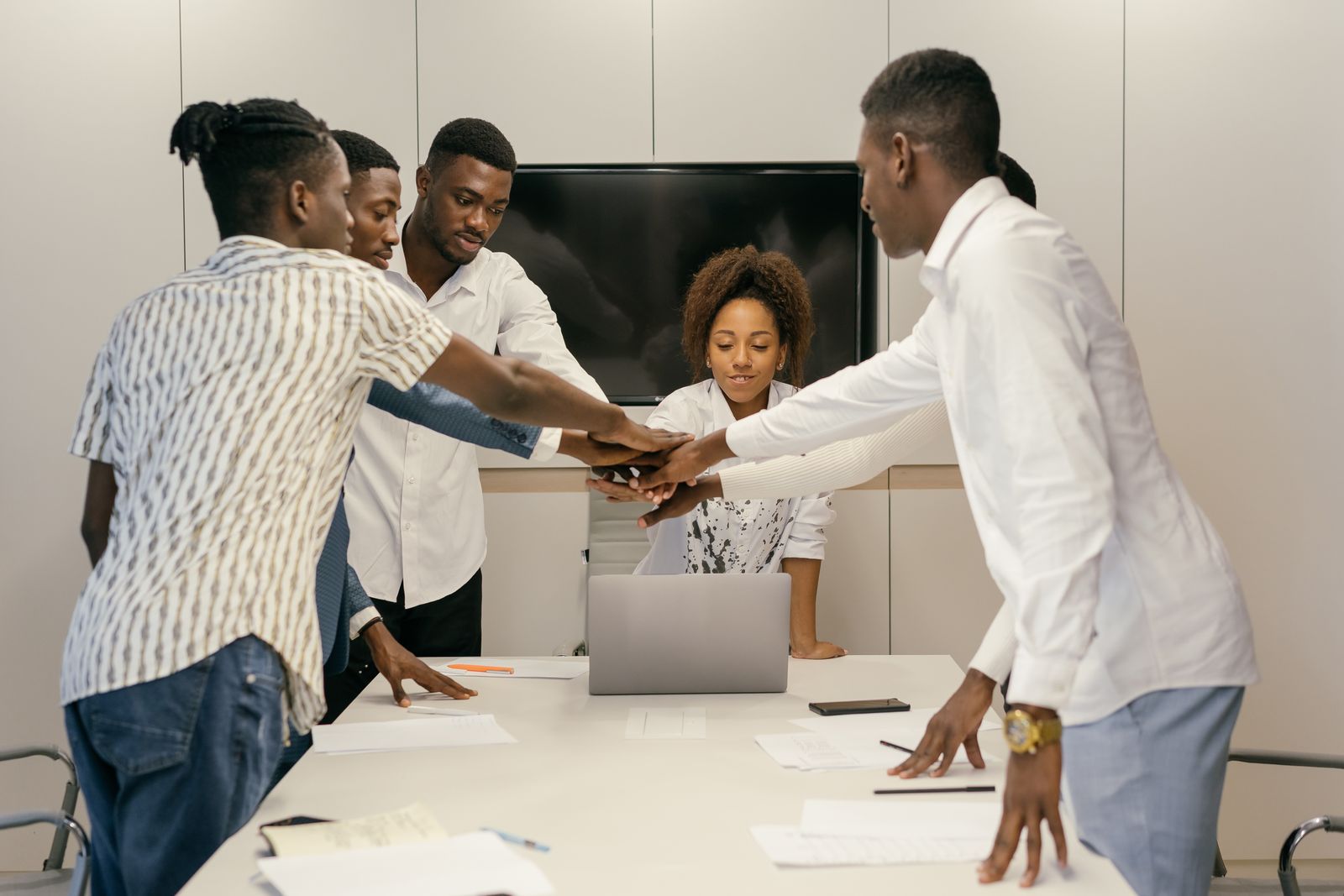 Professionals in a business meeting
